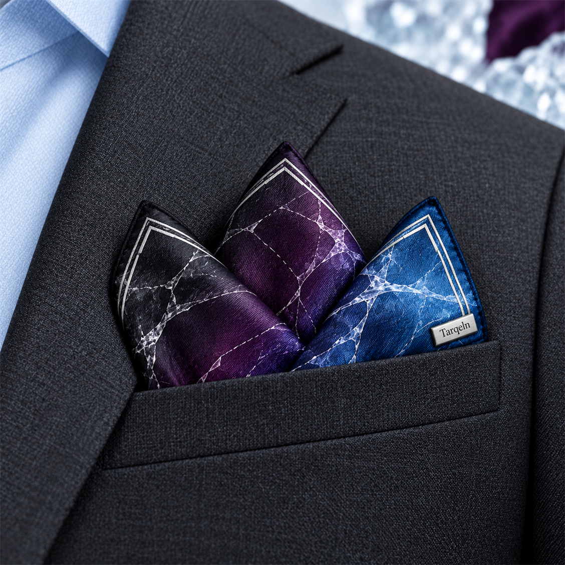 Tarqeln Glacier Pocket Square