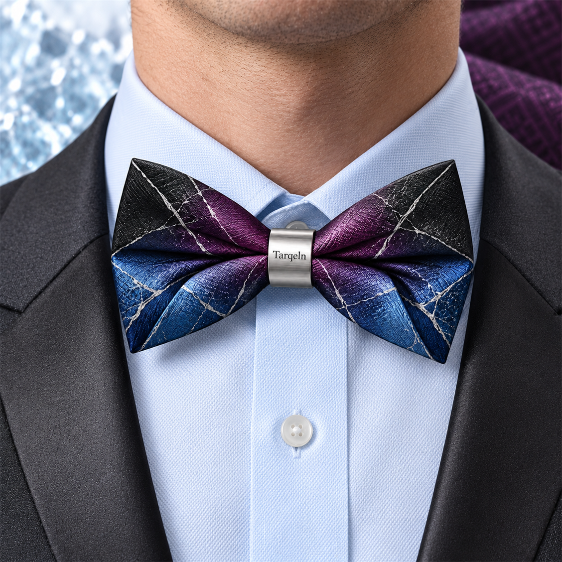 Tarqeln Midnight Mosaic Bow Tie